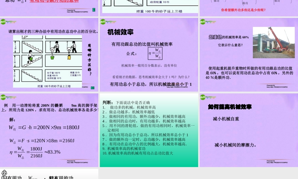 九年级物理 功的原理是什么课件 教科版 课件
