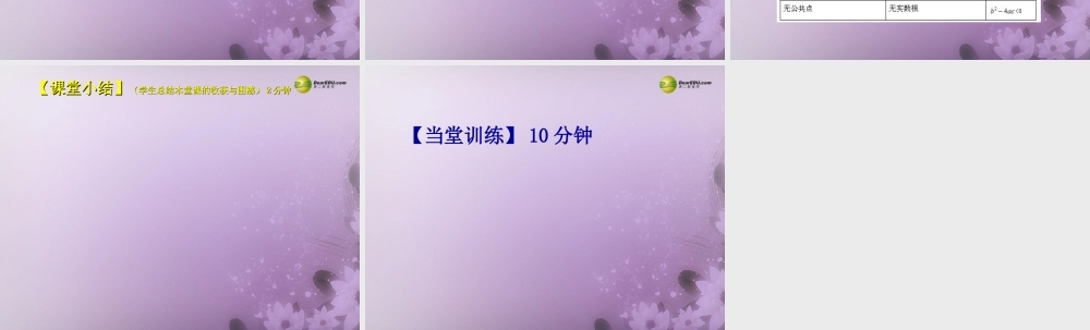 九年级数学下册 262 用函数的观点看一元二次方程(预习导学合作探究跟踪练习)同步教学课件(1) 新人教版 课件