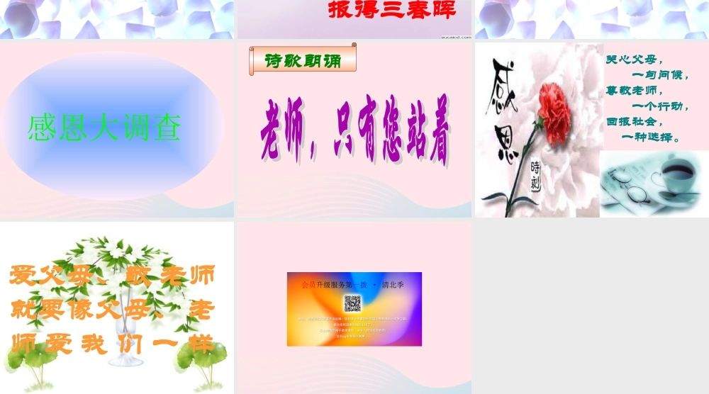 中学主题班会 母亲节 学会感恩课件2 课件