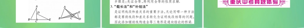 中考数学复习 第一轮 考点系统复习 第四章 三角形 第三节 全等三角形(精讲)课件
