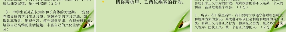 中考政治 辨析题专题讲座课件