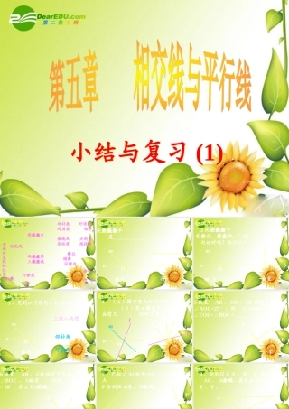 七年级数学下册第五章相交线与平行线复习课件1人教版 课件