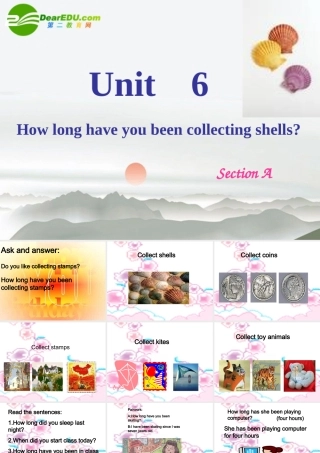 八年级英语上册 Unit 6 How long have you been collecting shells(Section A) 课件 鲁教版 课件