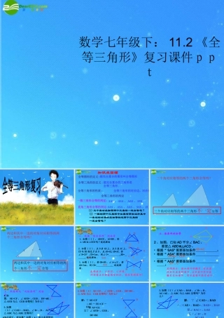 七年级数学下册 11.2(全等三角形)复习课件 苏科版 课件
