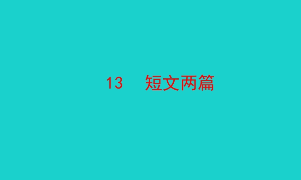 九年级语文下册 第四单元 13(短文两篇)课件 新人教版 课件