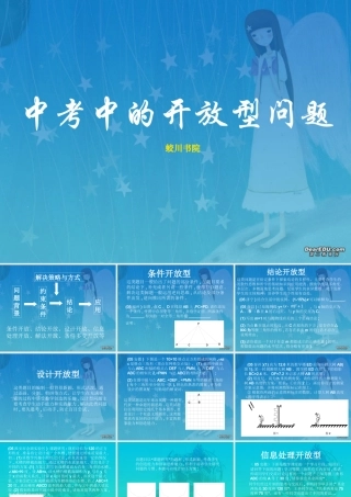宁波市镇海区蛟川书院中考数学中考中的开放型问题 试题