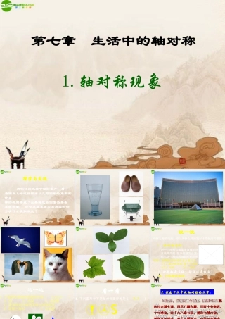 七年级数学下册 (轴对称现象)课件 北师大版 课件