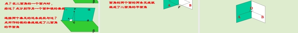二面角高三数学第一轮复习立体几何课件 新课标 人教版 课件
