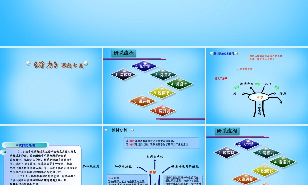 中学八年级物理下册 10.1 浮力课件 (新版)新人教版