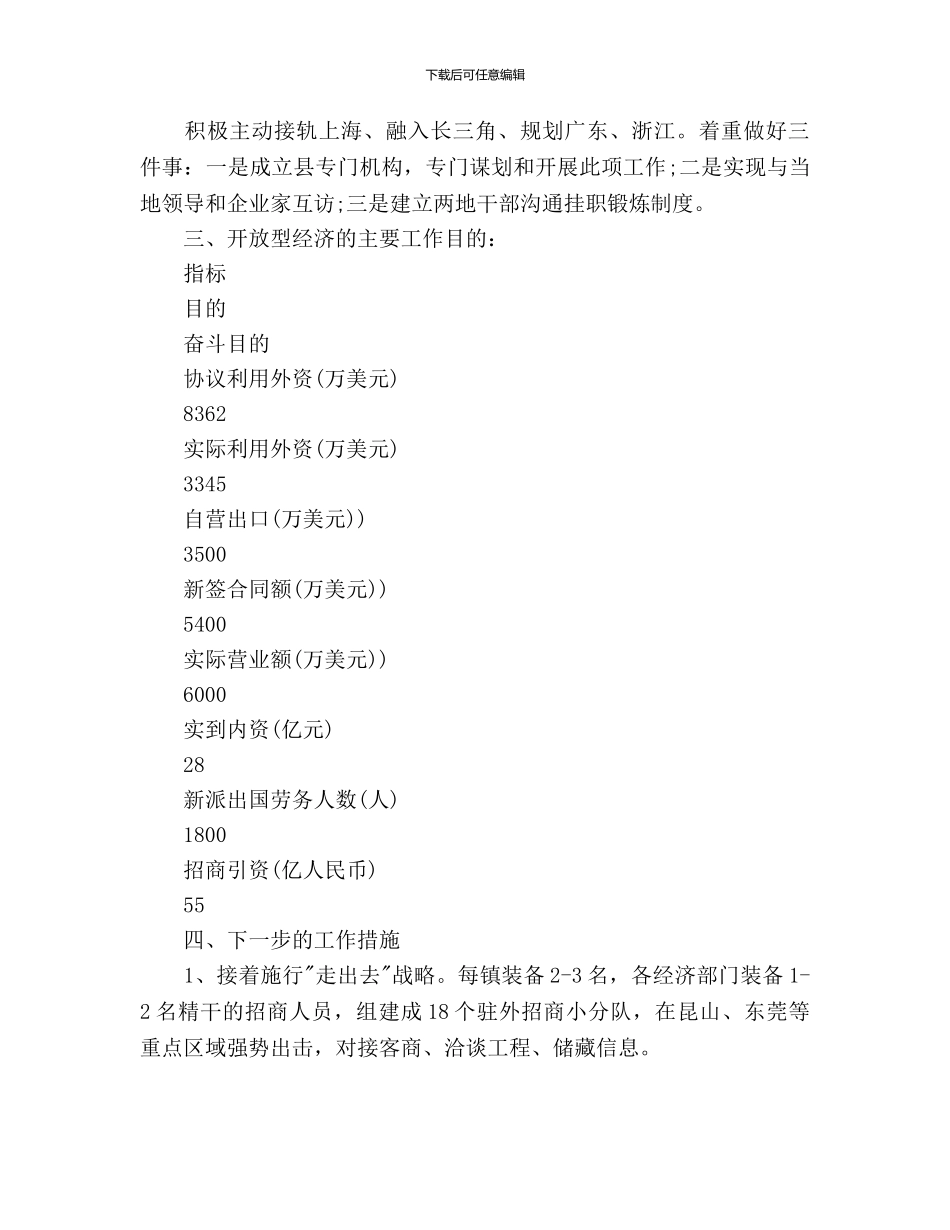 对外招商局工作计划范文_第3页