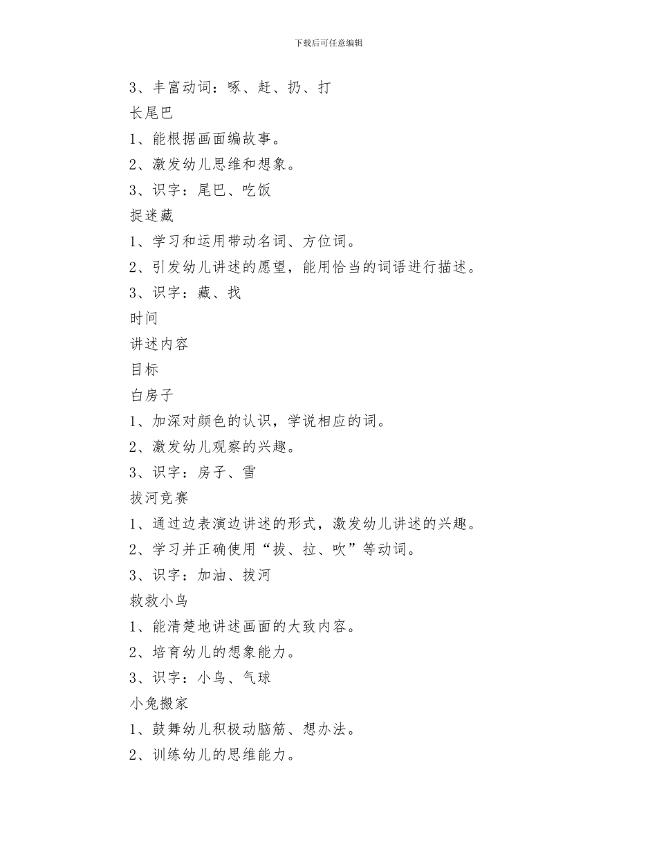 小一班区域活动计划与小三班拼图看图讲述兴趣小组计划汇编_第3页