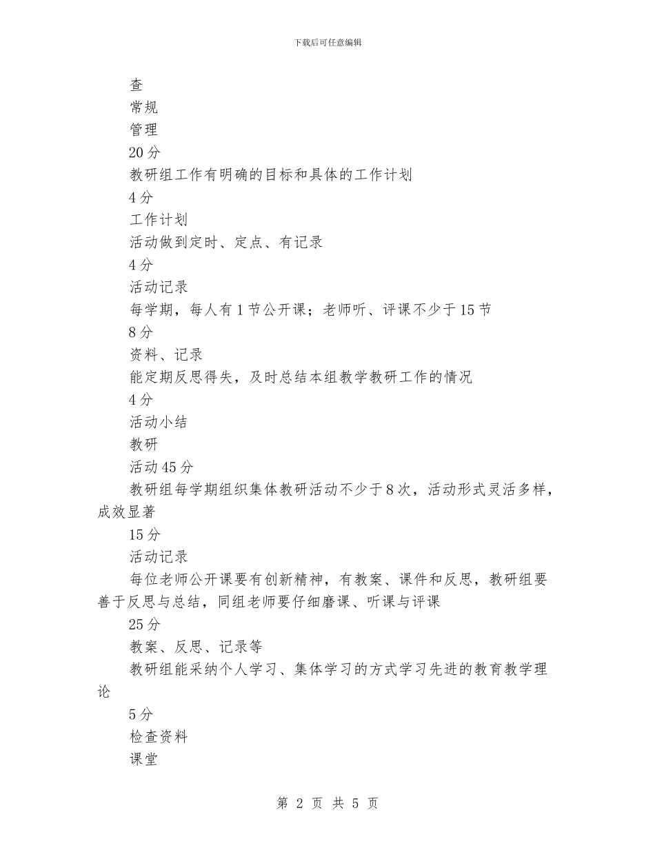 小学优秀教研组评比制度_第2页