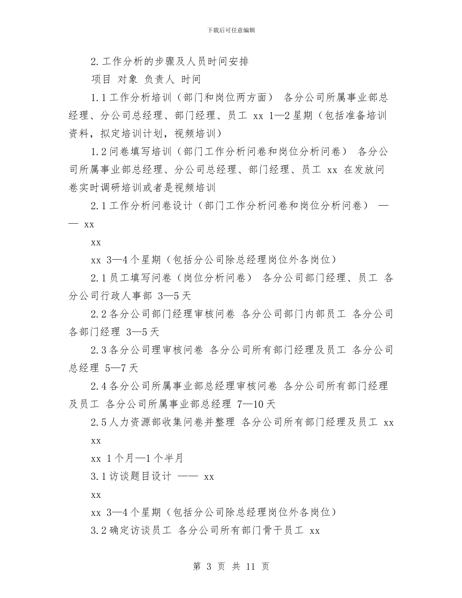 工作分析计划书与工作周总结和计划汇编_第3页