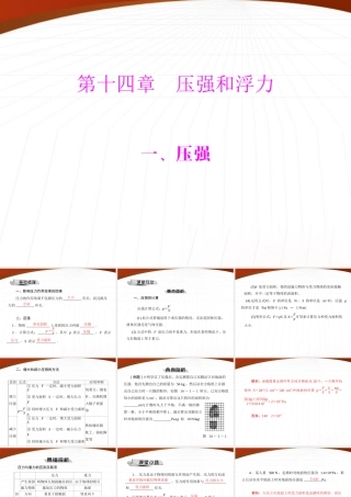 九年级物理 第十四章 一、压强课件 人教新课标版 课件