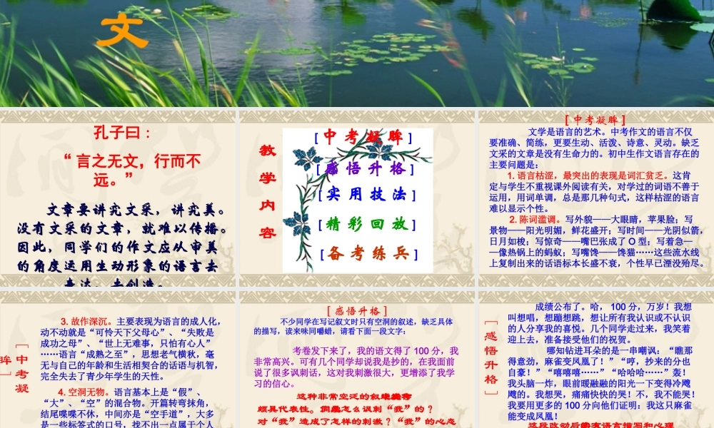 作文系列课件-语言出彩篇