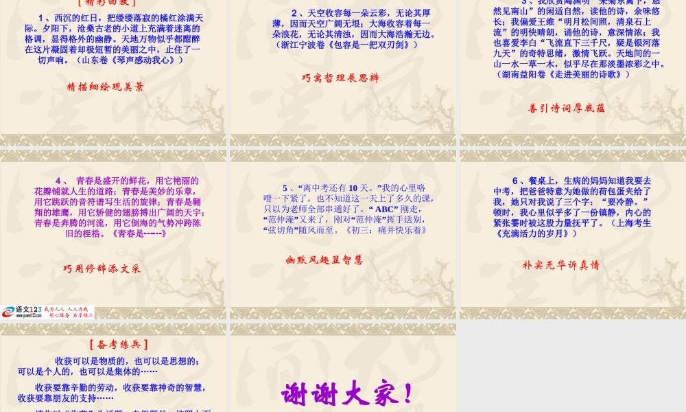 作文系列课件-语言出彩篇