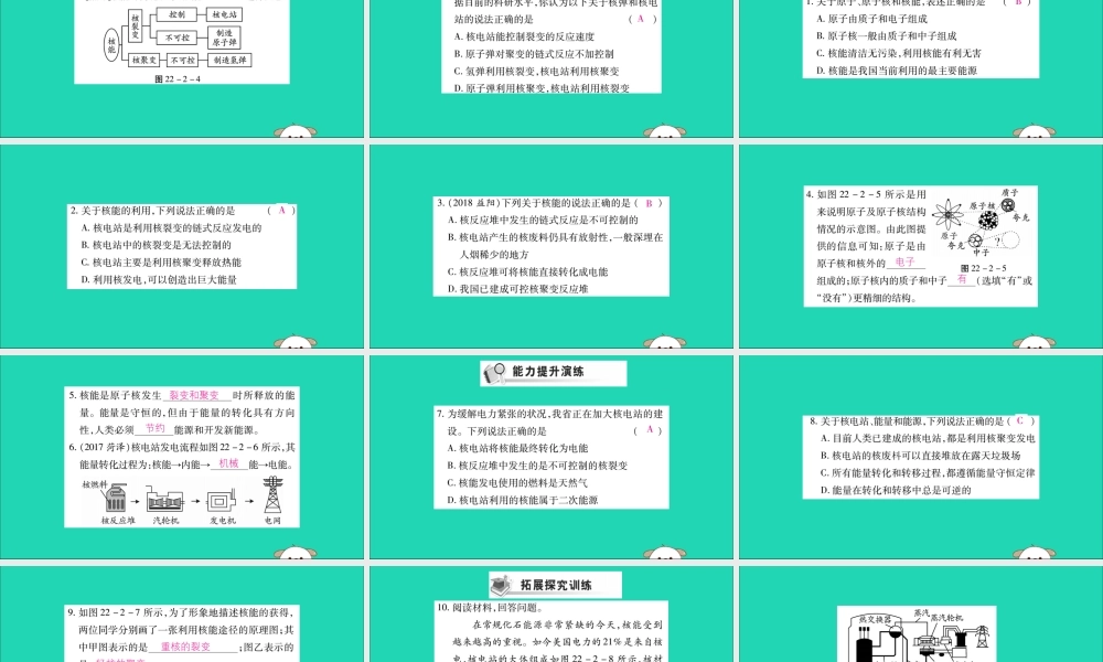 九年级物理全册 第二十二章 能源与可持续发展 第2节 核能课件 (新版)新人教版 课件