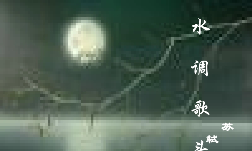 八年级语文下册 25 水调歌头课件 新人教版 课件