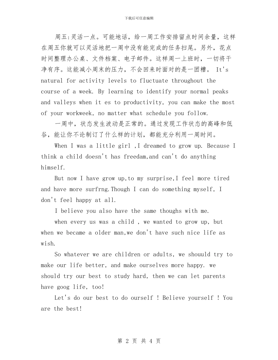 工作计划英文版与工作计划范文怎样写汇编_第2页