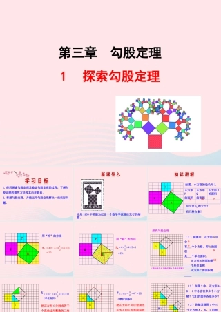 七年级数学上册 第三章 勾股定理 1探索勾股定理课件 鲁教版五四制 课件