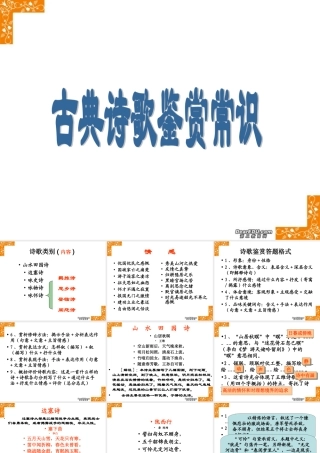 古典诗歌鉴赏常识 新课标 人教版 课件