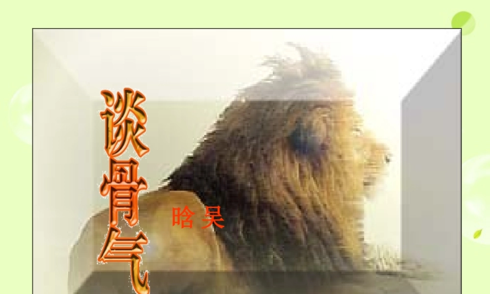 八年级语文下册 (谈骨气)教学课件 河大版 课件