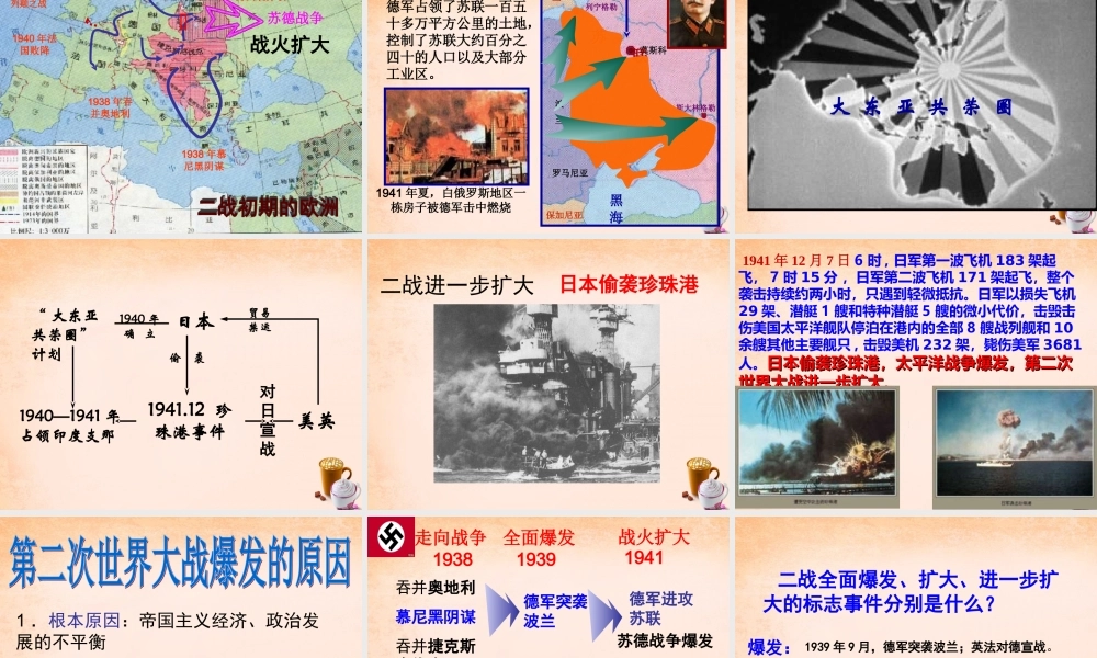 九年级历史下册 第6课 二战爆发课件 新人教版 课件