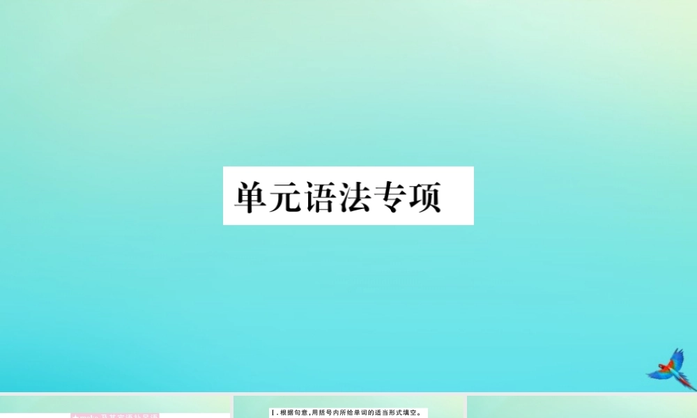 九年级英语全册 Unit 11 Sad movies make me cry单元语法专项习题课件 (新版)人教新目标版 课件