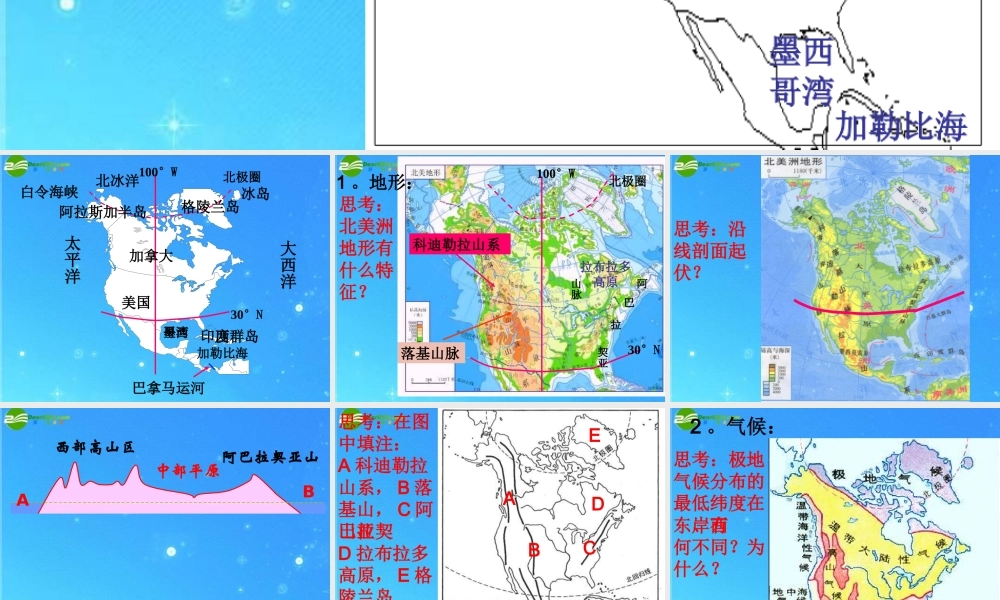 中考区域地理复习课件 北美洲和美国 人教新课标版 课件