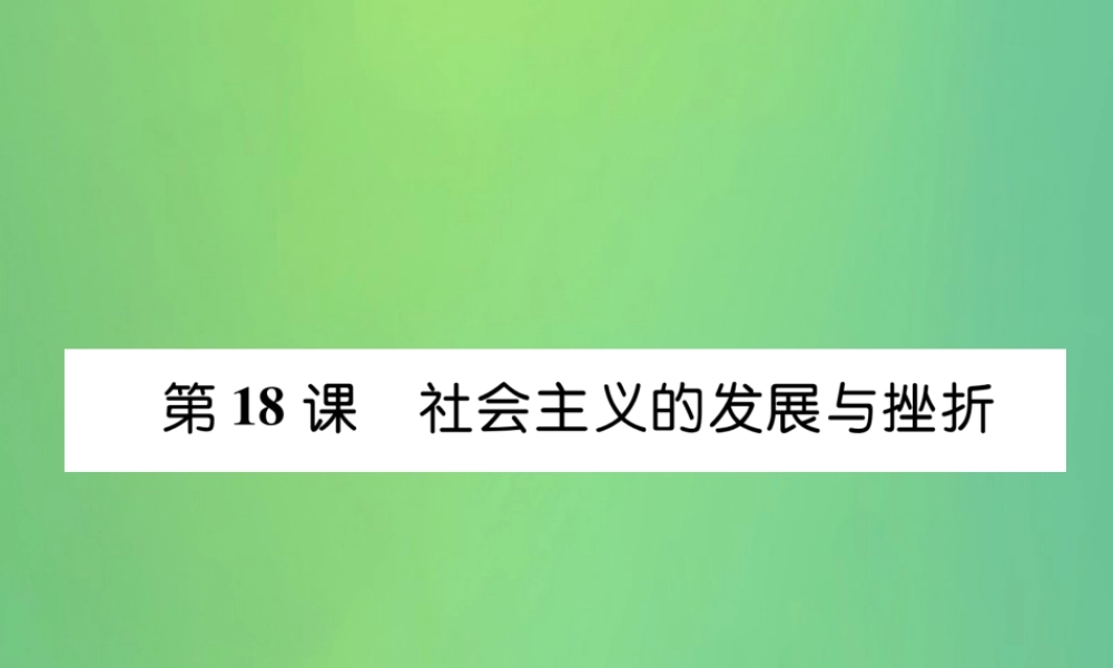 九年级历史下册 第5单元 冷战和苏美对峙的世界 第18课 社会主义的发展与挫折自主学习课件 新人教版 课件