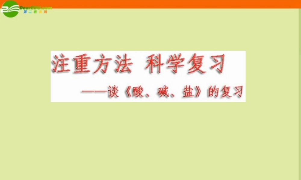 中考化学复习专题二  认识酸、碱、盐课件