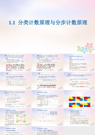 数学 第一章 计数原理 1.1 分类计数原理与分步计数原理课件 新人教A版选修2 3 课件