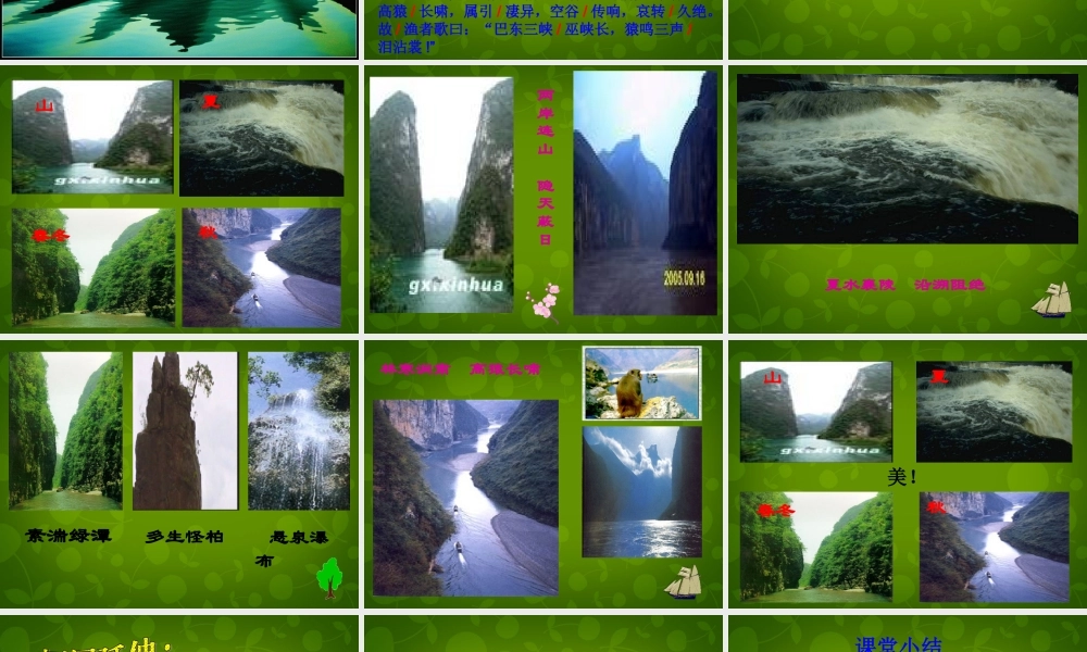 中学八年级语文上册 26 三峡课件 新人教版 课件