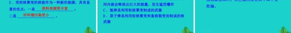 九年级物理全册 第二十二章 第2节 核能课件 (新版)新人教版 课件