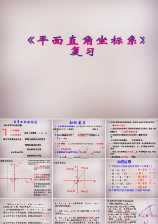 中学七年级数学下册 第七章 平面直角坐标系复习课件 (新版)新人教版