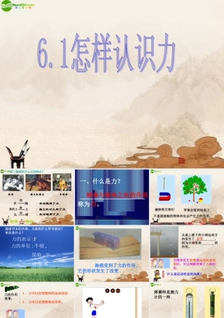 八年级物理下册 怎样认识力(2)课件 沪粤版 课件