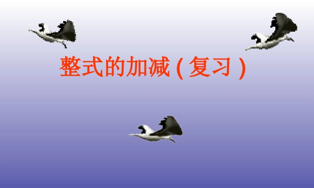 七年级数学上册 第二章 整式的加减课件 人教新课标版 课件