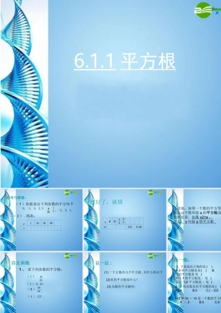 七年级数学下册 6.1平方根 立方根课件 沪科版 课件