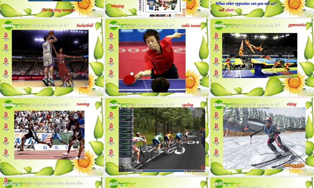 七年级英语下册：Module 6 The Olympic Adventure课件(外研版) 课件