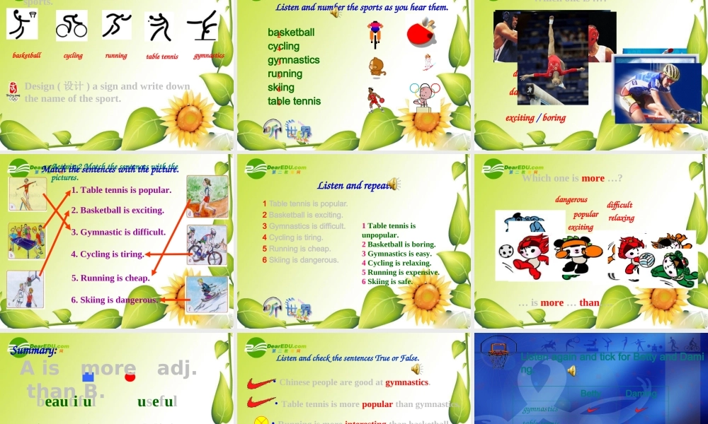 七年级英语下册：Module 6 The Olympic Adventure课件(外研版) 课件