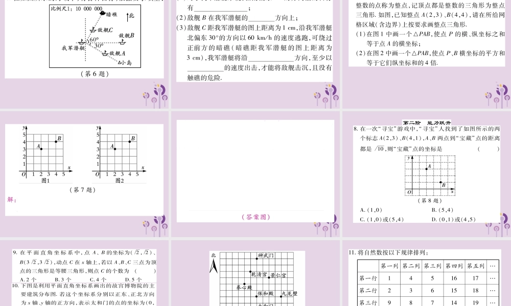 九年级数学上册 第23章 图形的相似 236 图形与坐标 2361 用坐标确定位置习题课件 (新版)华东师大版 课件