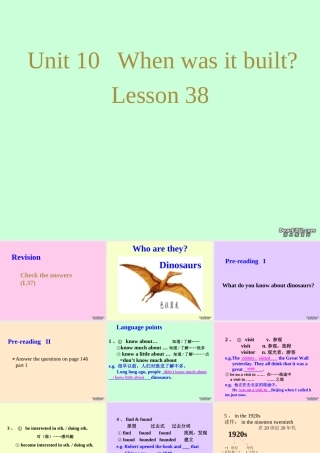 九年级英语Lesson38课件