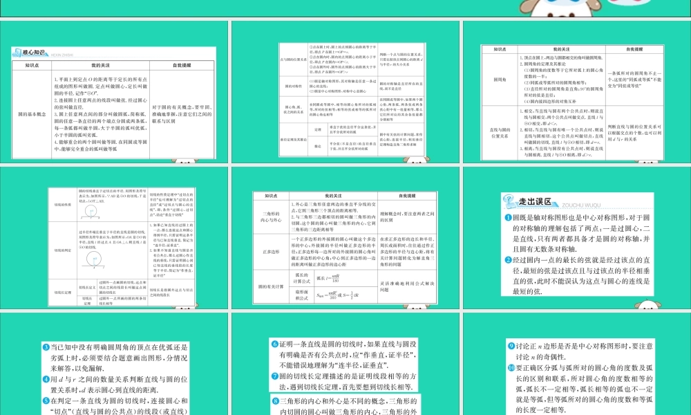 九年级数学下册 期末抢分必胜课 第三章 圆课件 (新版)北师大版 课件