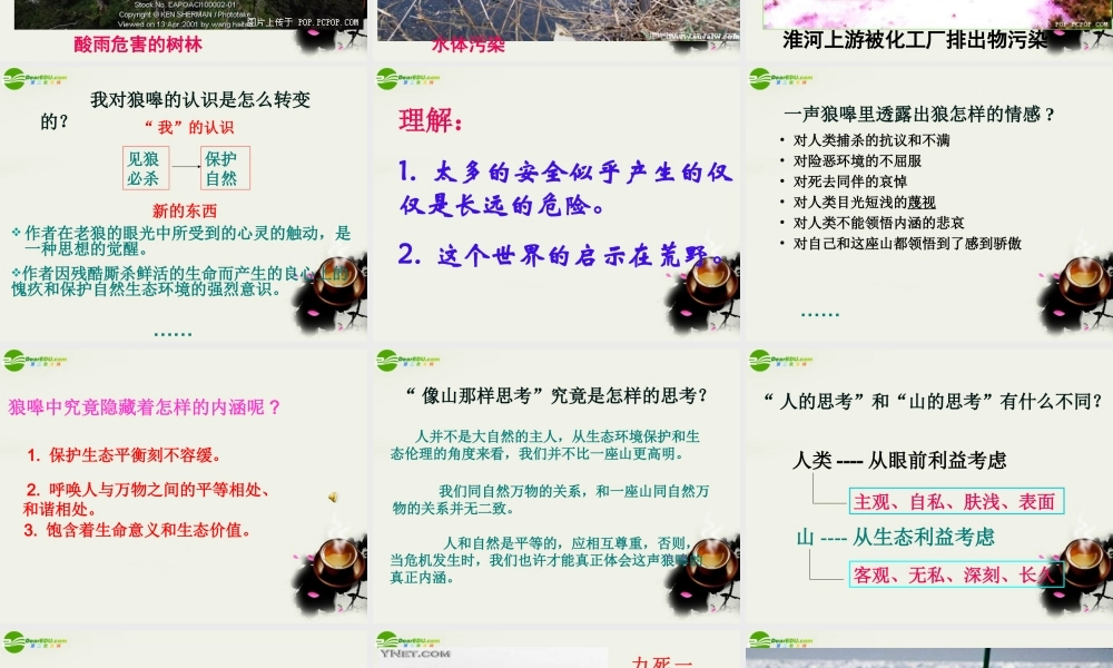 八年级语文下册(像山那样思考)课件1 长春版 课件