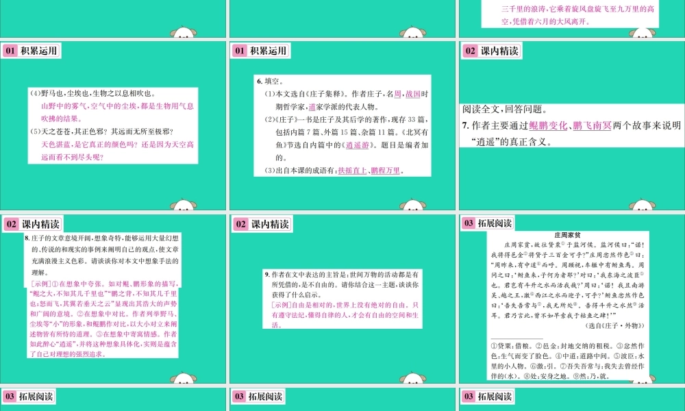 八年级语文下册 第六单元 21(庄子)二则 第1课时 北冥有鱼课件 新人教版 课件