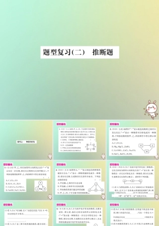 中考化学复习 题型复习(二)推断题 题型之一 物质的转化课件
