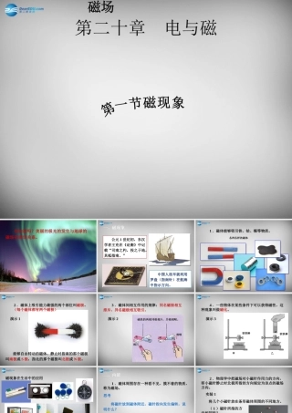 九年级物理全册 第二十章 第1节 磁现象磁场课件 (新版)新人教版 课件