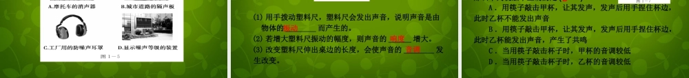 山东省东营市河口区实验学校八年级物理上册 第二章 声现象复习课件 (新版)新人教版 课件