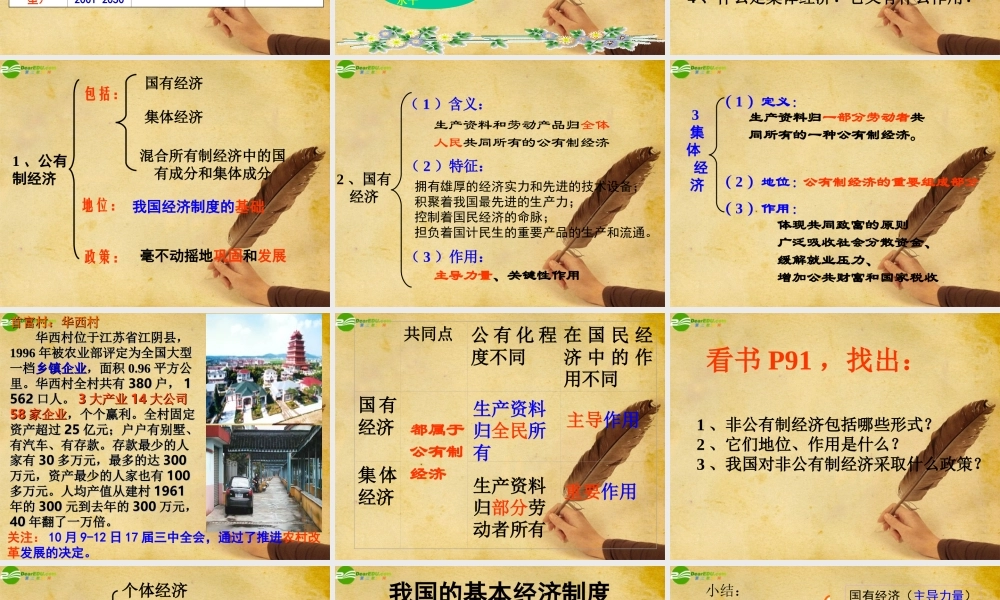 九年级政治 造福人民的经济制度课件 人教新课标版 课件