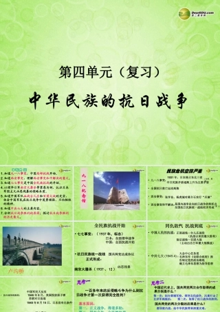 八年级历史上册 中华民族的抗日战争教学课件 新人教版 课件